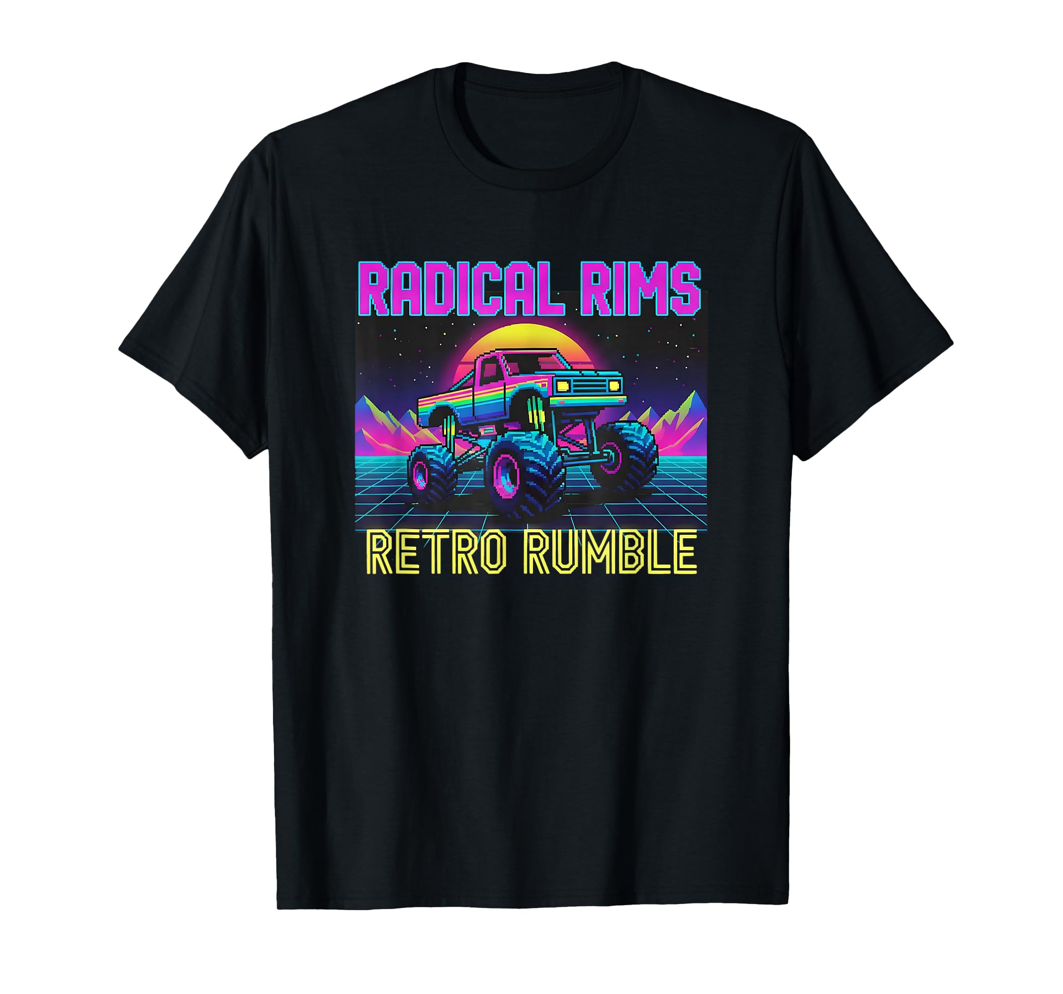 Radical Rims Rumble Monster Truck T-Shirt - Minimalist Print for Adults - T-Shirt, Sweatshirt, Hoodie