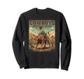Cowboy Riding Angry Bull Western Sweatshirt - Casual Everyday Wear Unisex - T-Shirt, Sweatshirt, Hoodie