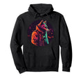 Urban City Wolf Night Wearing Jacket Hoodie - Minimalist Print for Adults - T-Shirt, Sweatshirt, Hoodie