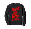 Ride Motorcycle Fans Sweatshirt - Minimalist Print for Adults - T-Shirt, Sweatshirt, Hoodie