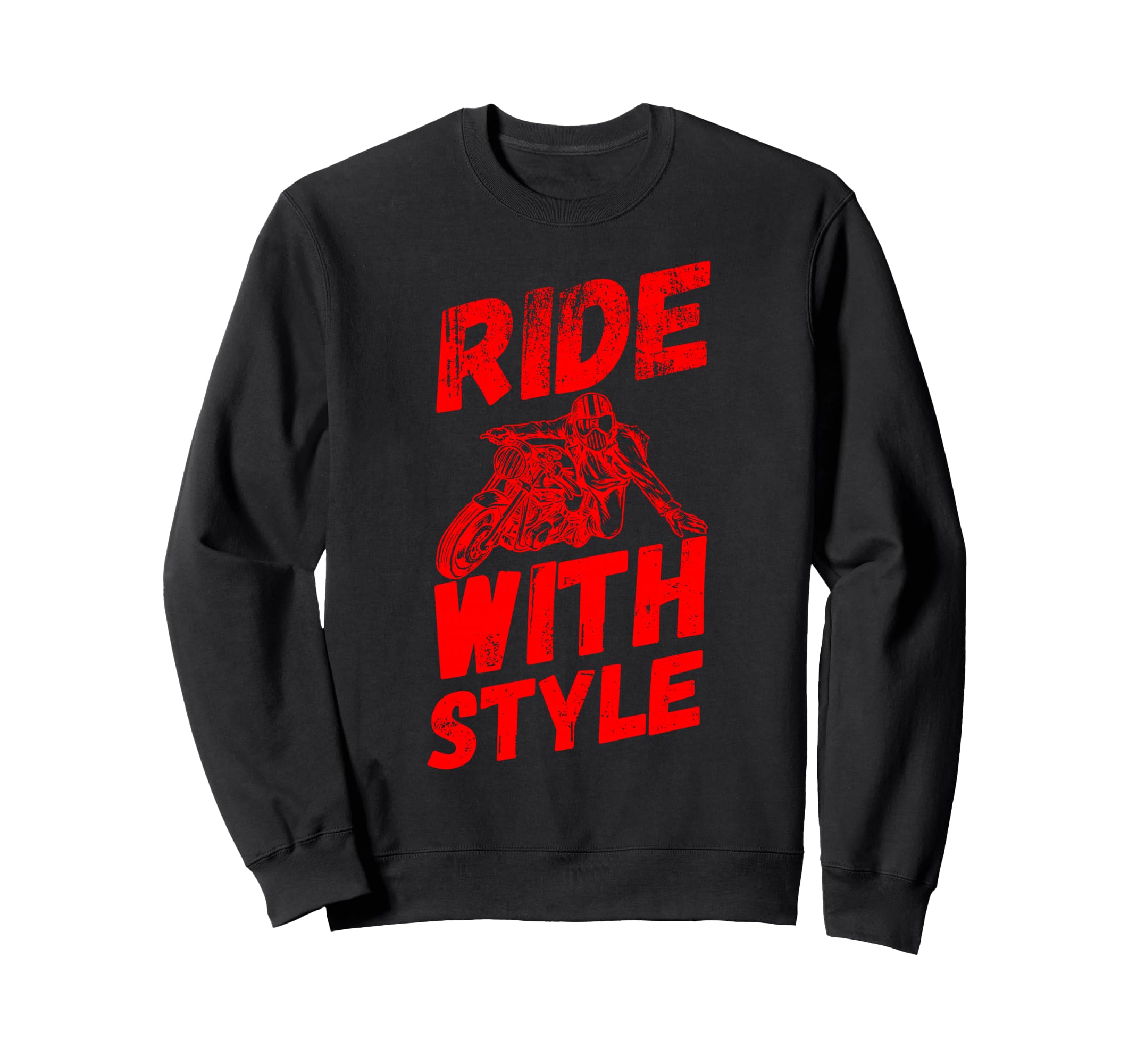 Ride Motorcycle Fans Sweatshirt - Minimalist Print for Adults - T-Shirt, Sweatshirt, Hoodie