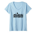 Womens Anti Social Butterfly Introvert V T-Shirt - Novelty Apparel Unisex - T-Shirt, Sweatshirt, Hoodie