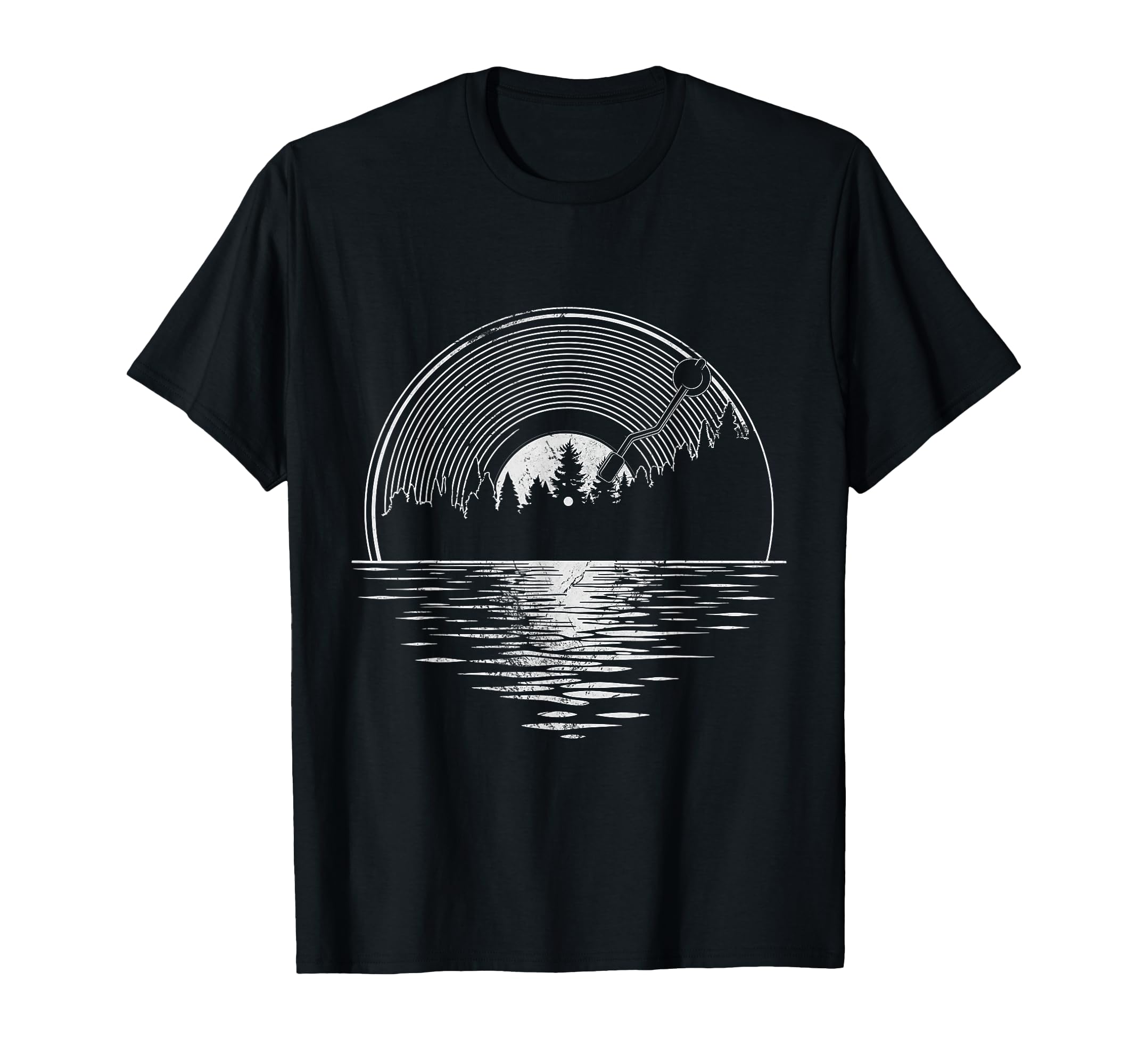 Vinyl Record Lover Collector Forest Lake T-Shirt - Trendy Graphic Unisex - T-Shirt, Sweatshirt, Hoodie
