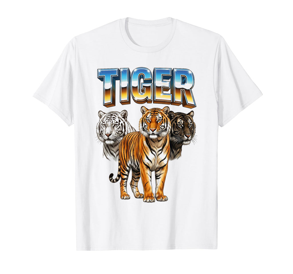 Tiger 70S 90S Tiger African Animal T-Shirt - Novelty Apparel for Adults - T-Shirt, Sweatshirt, Hoodie