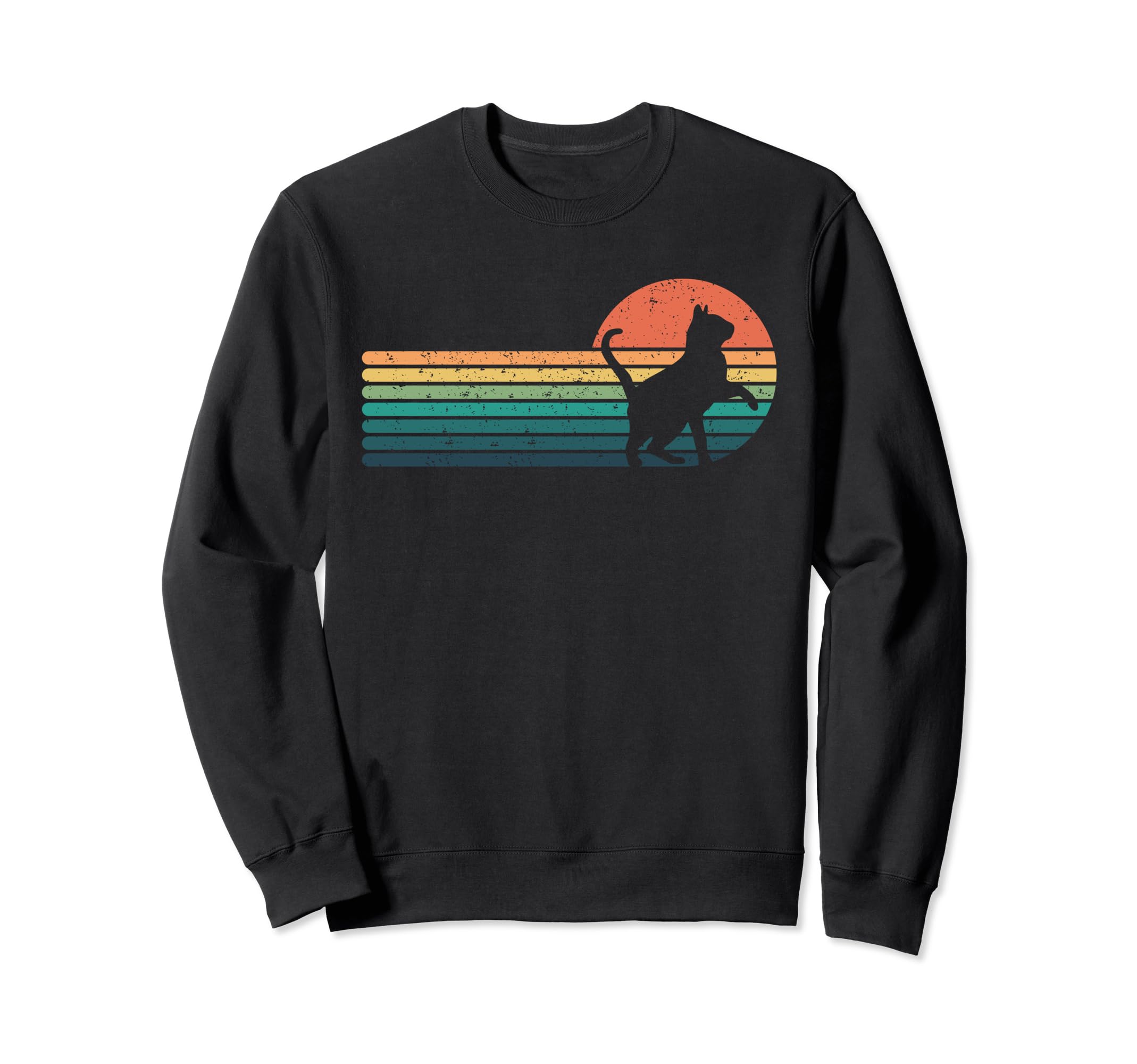 Cat Sunset Sweatshirt - Casual Everyday Wear Men Women - T-Shirt, Sweatshirt, Hoodie