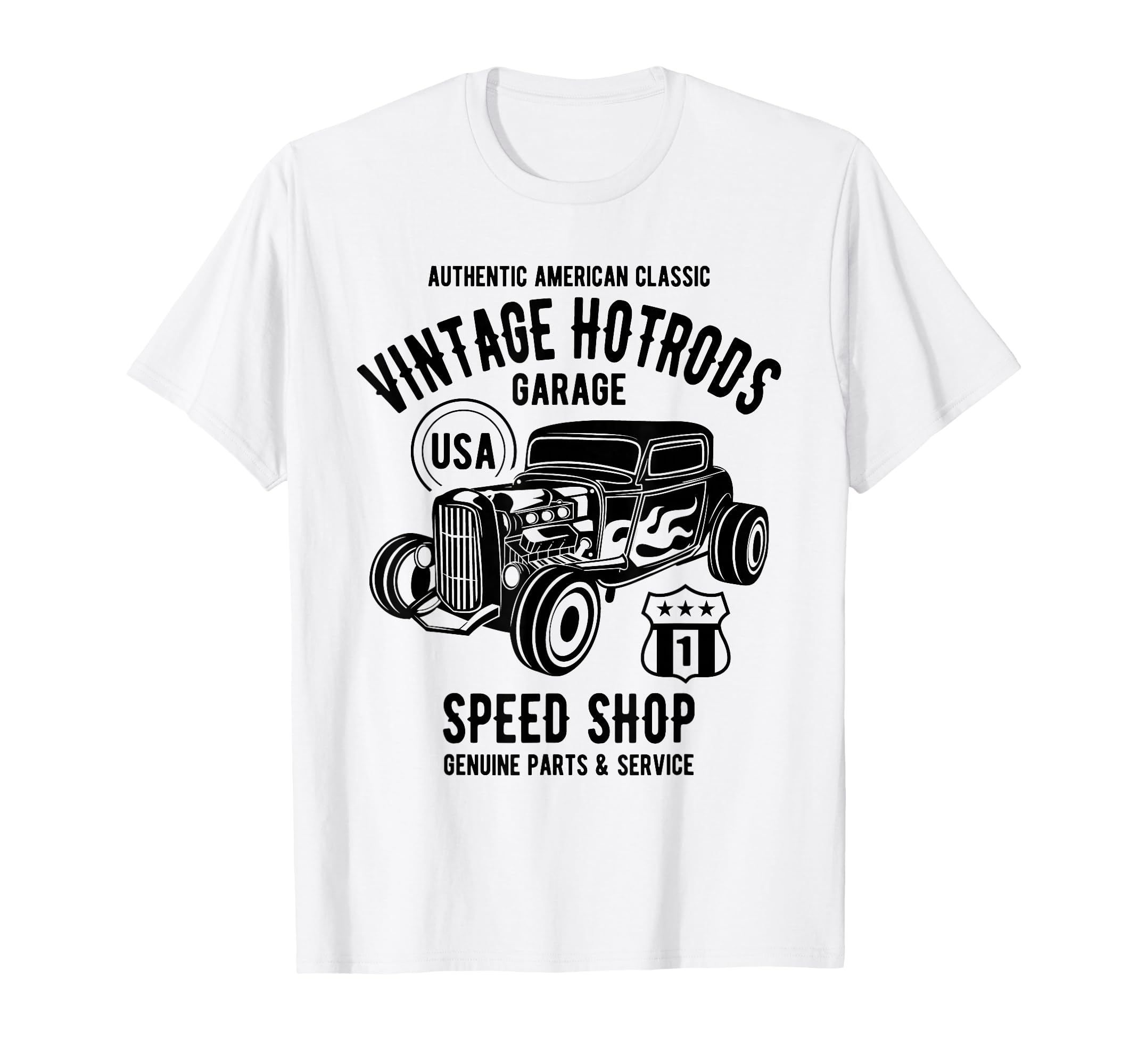 Speed Shop Hotrod Car Distressed T-Shirt - Unique Graphic for Adults - T-Shirt, Sweatshirt, Hoodie