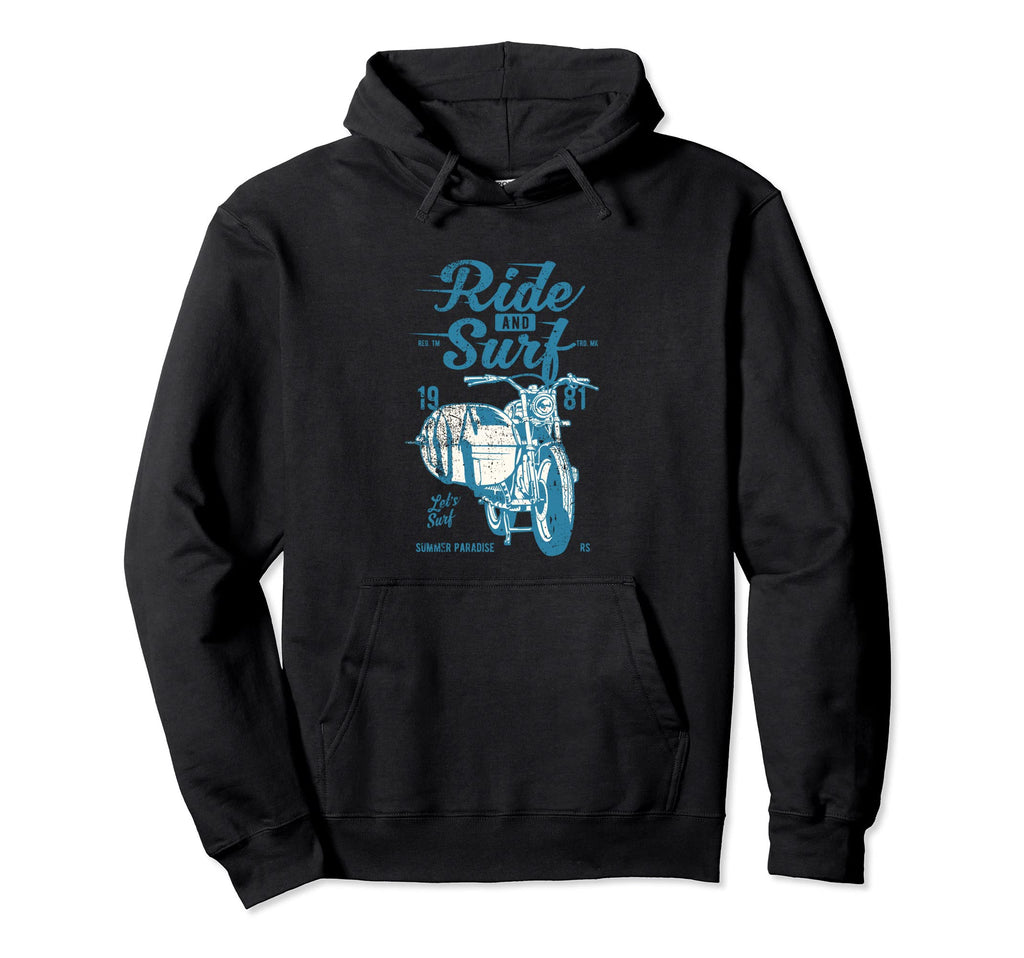Surf And Ride Surf Board Hoodie - Casual Everyday Wear for Adults - T-Shirt, Sweatshirt, Hoodie