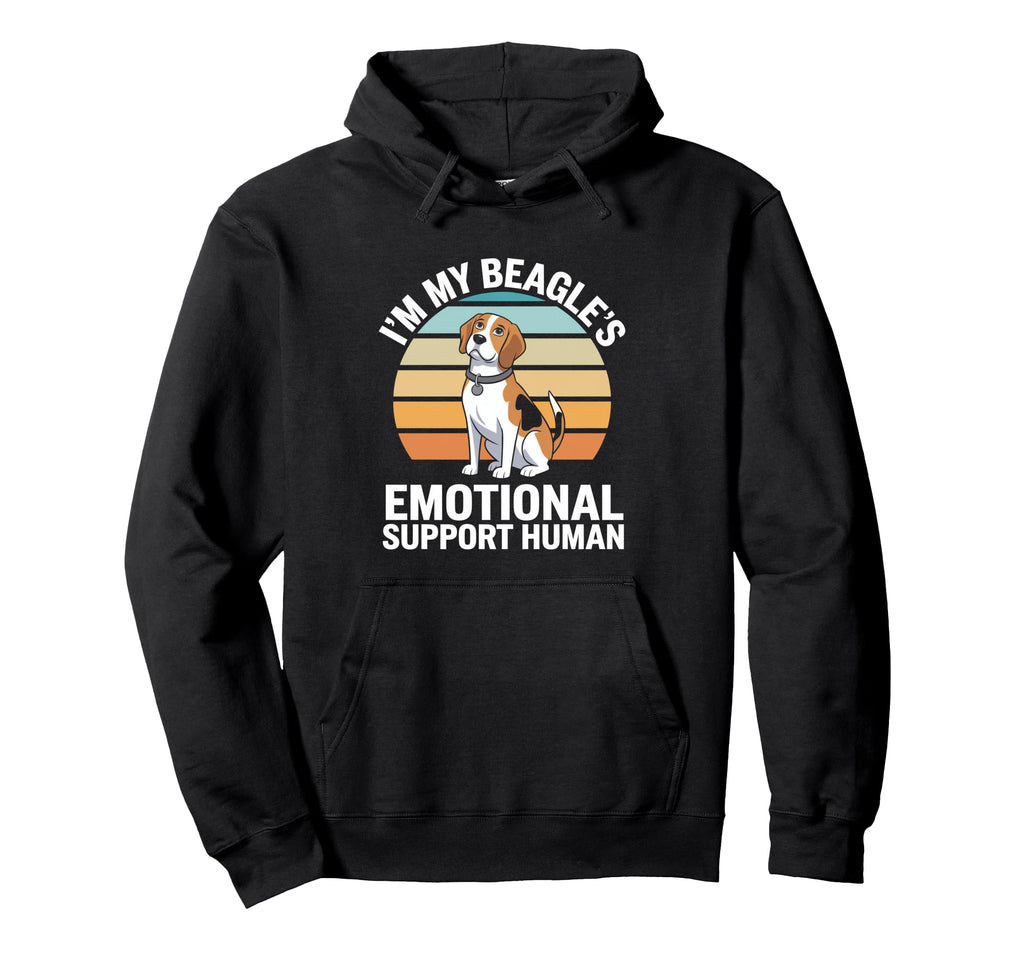 Im My Beagles Emotional Support Human Hoodie - Streetwear Style Unisex - T-Shirt, Sweatshirt, Hoodie