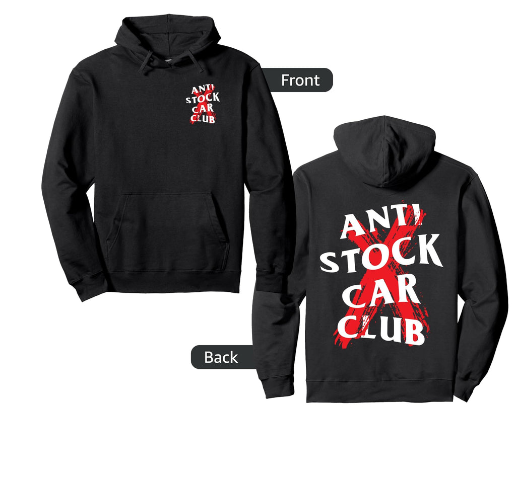 Jdm Goods Anti Stock Car Club Canceled Red Hoodie - Graphic Print Unisex - T-Shirt, Sweatshirt, Hoodie
