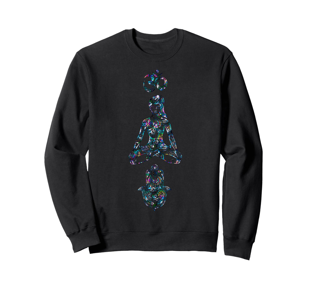 Yoga Lotus Pose Mandala Meditation Sweatshirt - Trendy Graphic Men Women - T-Shirt, Sweatshirt, Hoodie