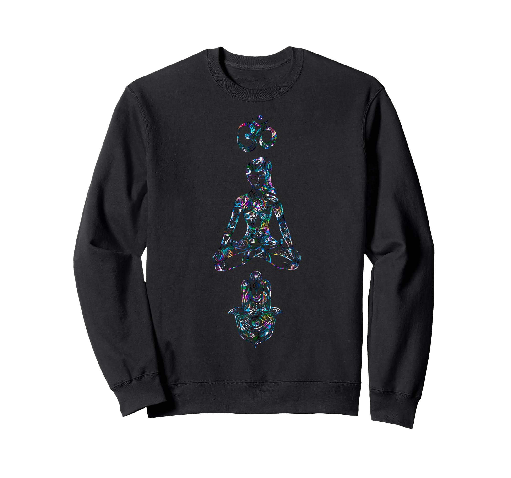 Yoga Lotus Pose Mandala Meditation Sweatshirt - Trendy Graphic Men Women - T-Shirt, Sweatshirt, Hoodie