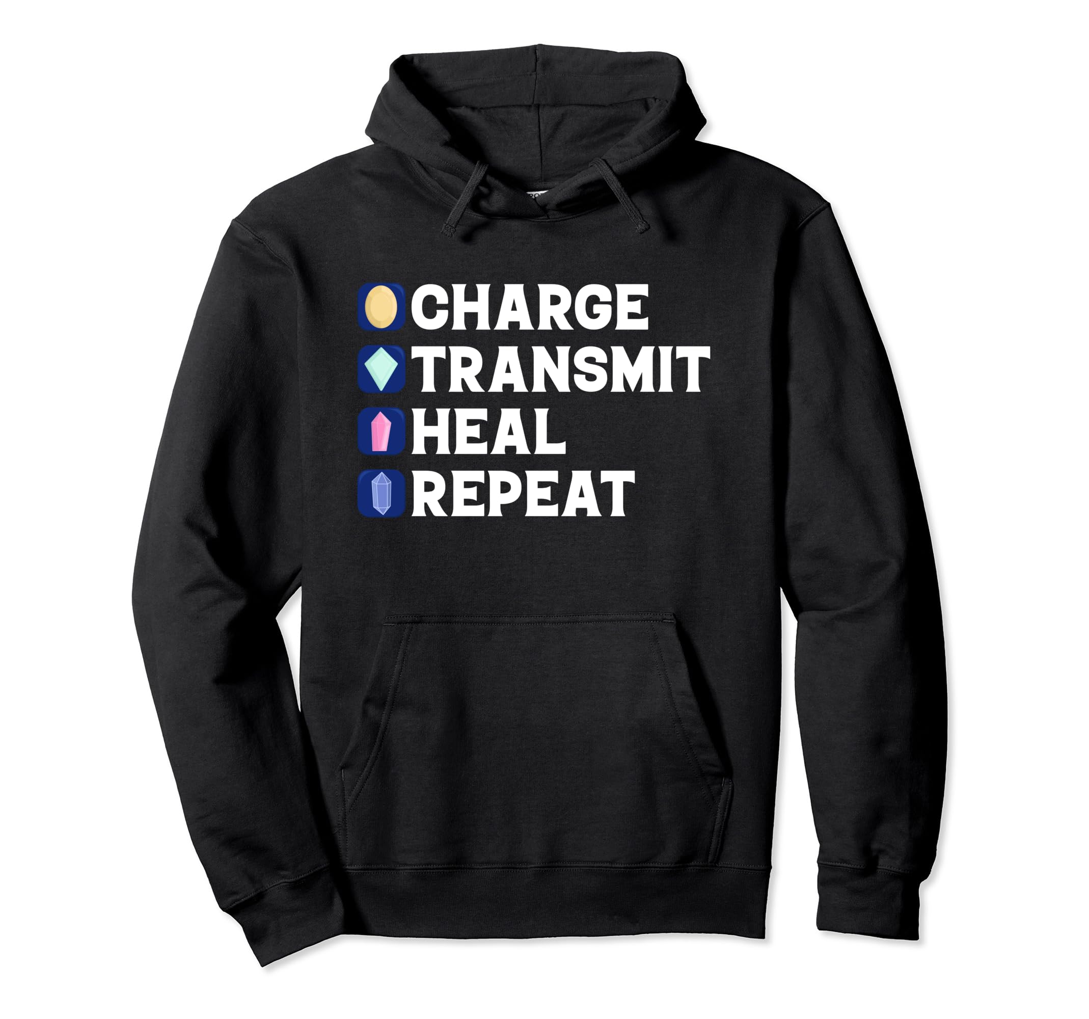 Crystal Healing Stones And Gems Hoodie - Novelty Apparel Men Women - T-Shirt, Sweatshirt, Hoodie