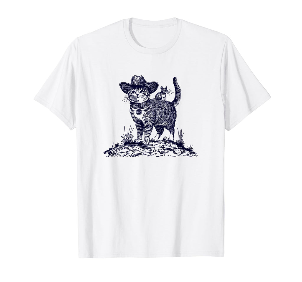 Meowdy Funny Country Music Cat Cowgirl T-Shirt - Aesthetic Graphic Unisex - T-Shirt, Sweatshirt, Hoodie