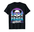 Panda Wave Synthwave Retrowave Sunset T-Shirt - Minimalist Print Men Women - T-Shirt, Sweatshirt, Hoodie