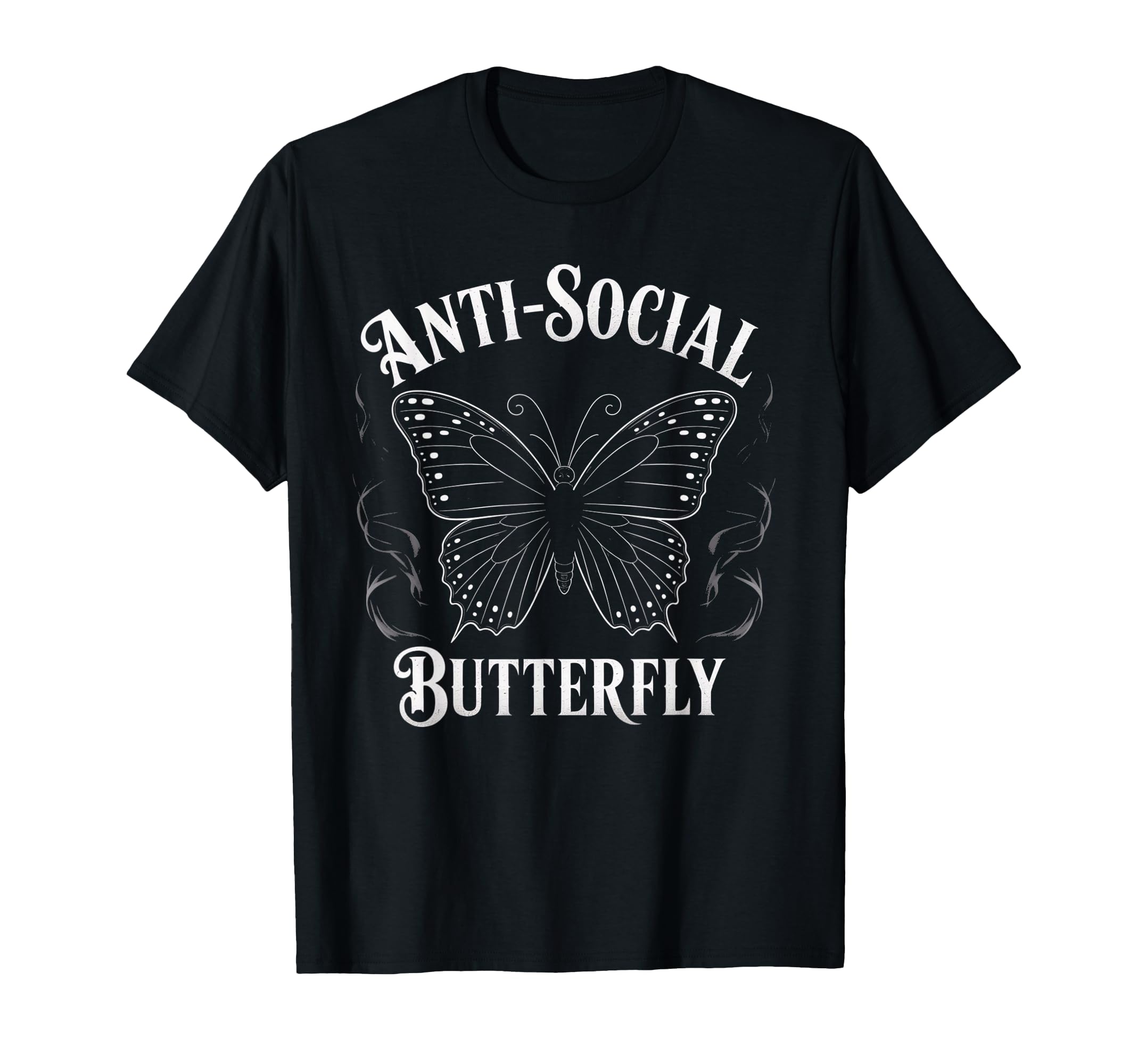 Gothic Antisocial Butterfly Aesthetic T-Shirt - Minimalist Print Men Women - T-Shirt, Sweatshirt, Hoodie