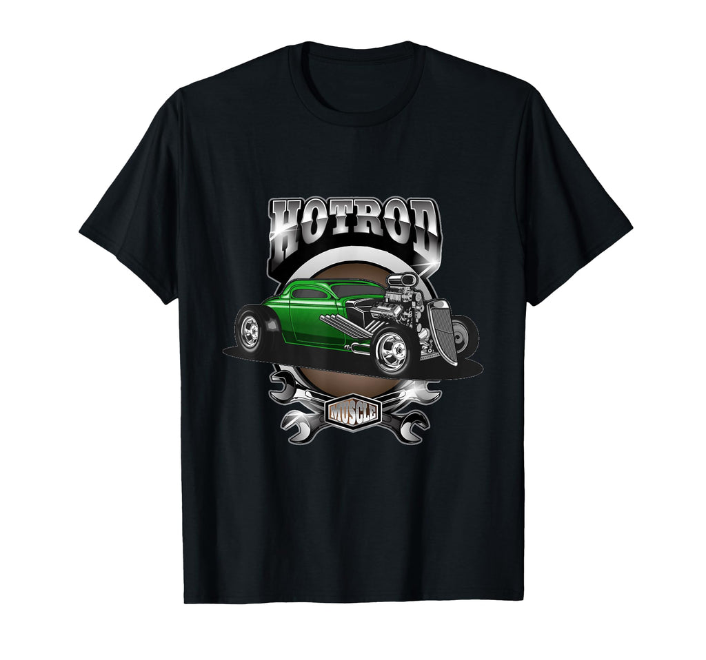 Hotrod Custom Car Enthusiasts Mens T-Shirt - Custom Art Print Men Women - T-Shirt, Sweatshirt, Hoodie