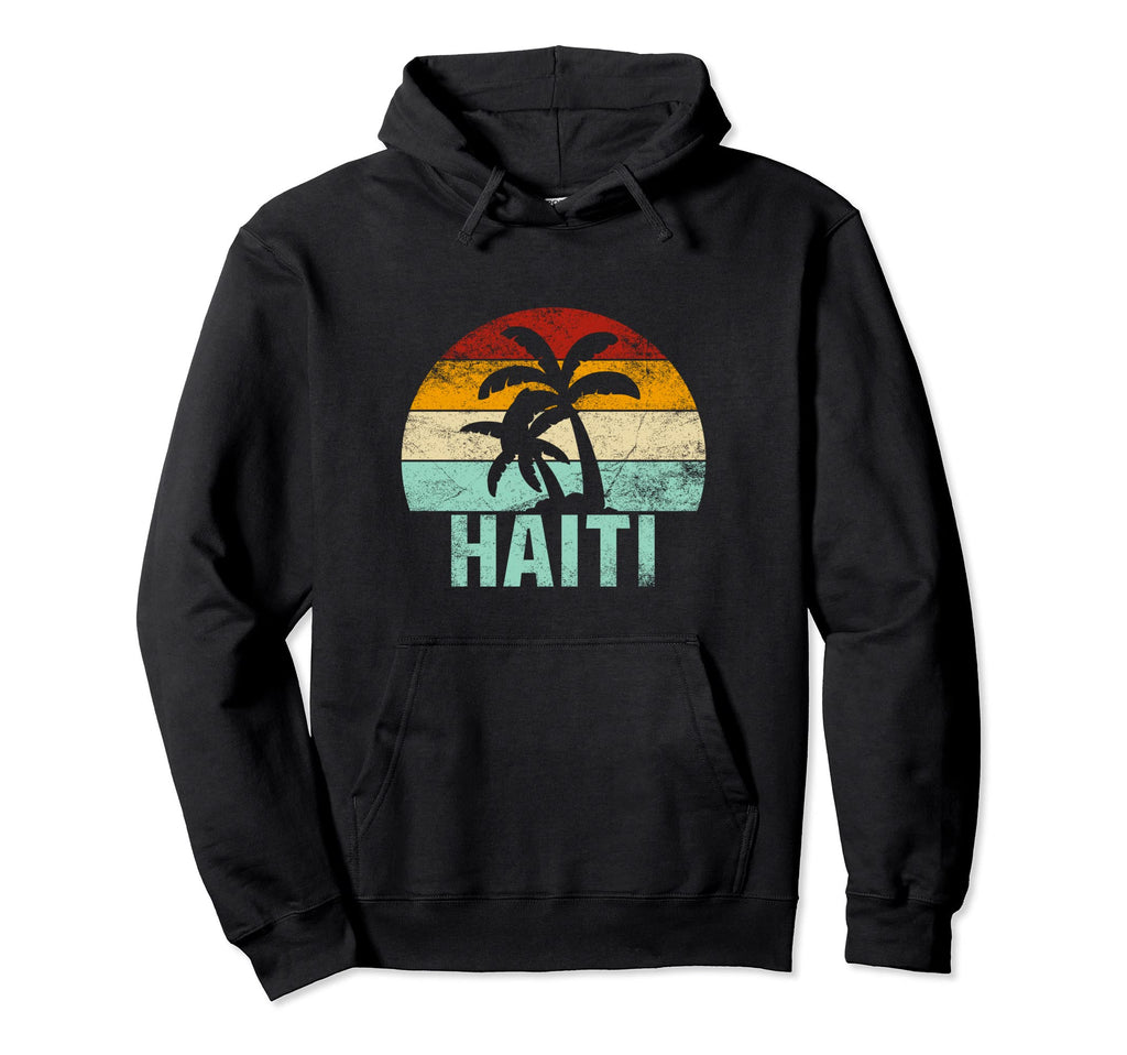 Haiti 70S 80S Throwback Vacation Holiday Hoodie - Novelty Apparel Unisex - T-Shirt, Sweatshirt, Hoodie