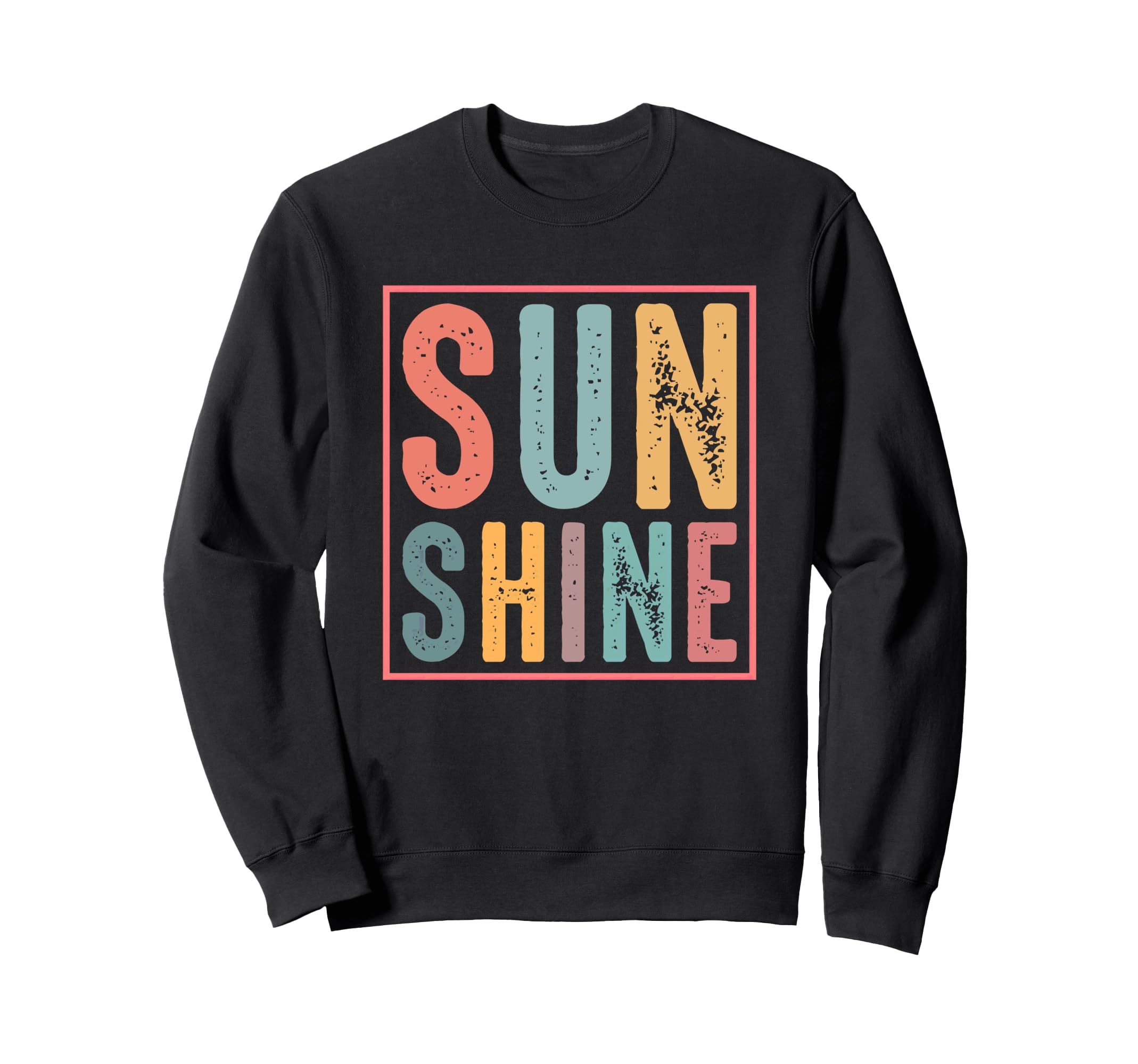 Sunshine Vibes Colorful Typography Sweatshirt - Unique Graphic for Adults - T-Shirt, Sweatshirt, Hoodie