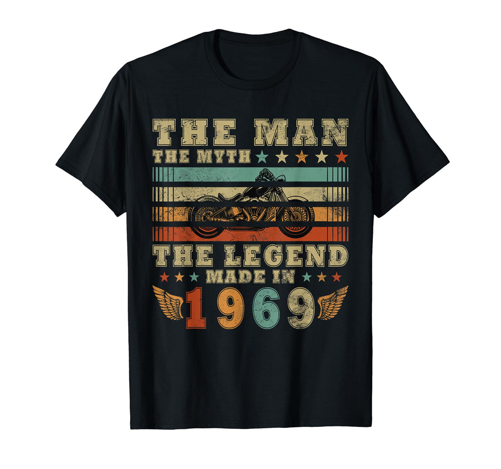 55 Years Biker 1969 Motorcyclist Motorcycle T-Shirt - Unique Graphic Unisex - T-Shirt, Sweatshirt, Hoodie
