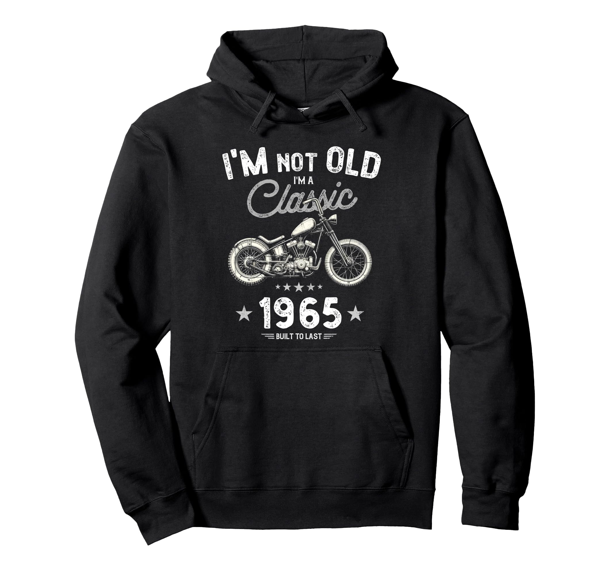 Born 1965 60Th Birthday Motorbike Hoodie - Casual Everyday Wear Unisex - T-Shirt, Sweatshirt, Hoodie