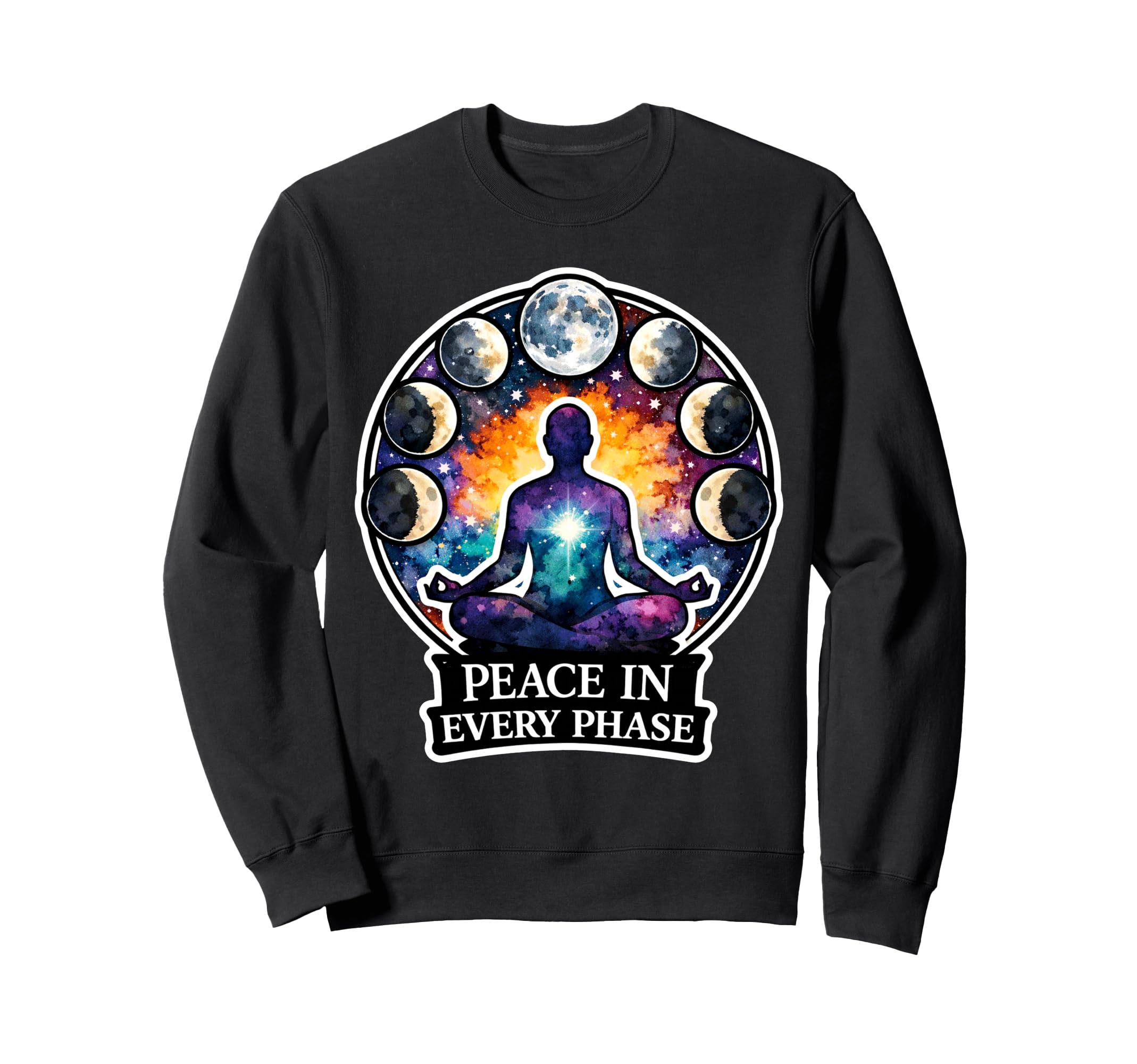 Moon Meditation Lunar Mindfulness Sweatshirt - Casual Everyday Wear Unisex - T-Shirt, Sweatshirt, Hoodie