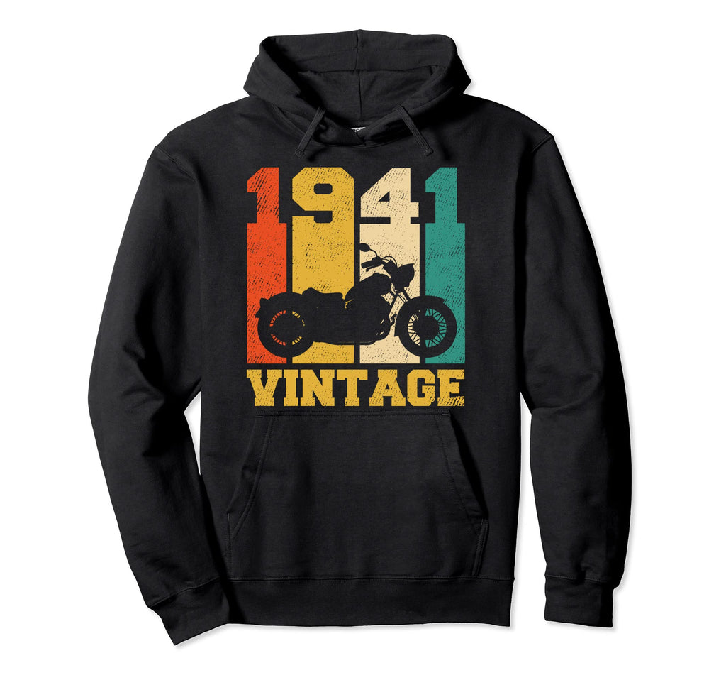 80Th Birthday Gift 1941 Motorcycle 80Th Hoodie - Unique Graphic for Adults - T-Shirt, Sweatshirt, Hoodie