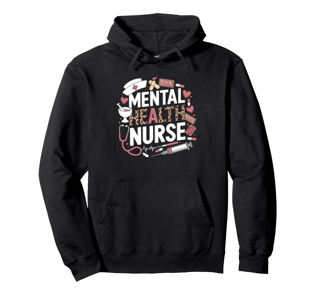 Nursing Stethoscope Nurses Mental Hoodie - Minimalist Print Men Women - T-Shirt, Sweatshirt, Hoodie