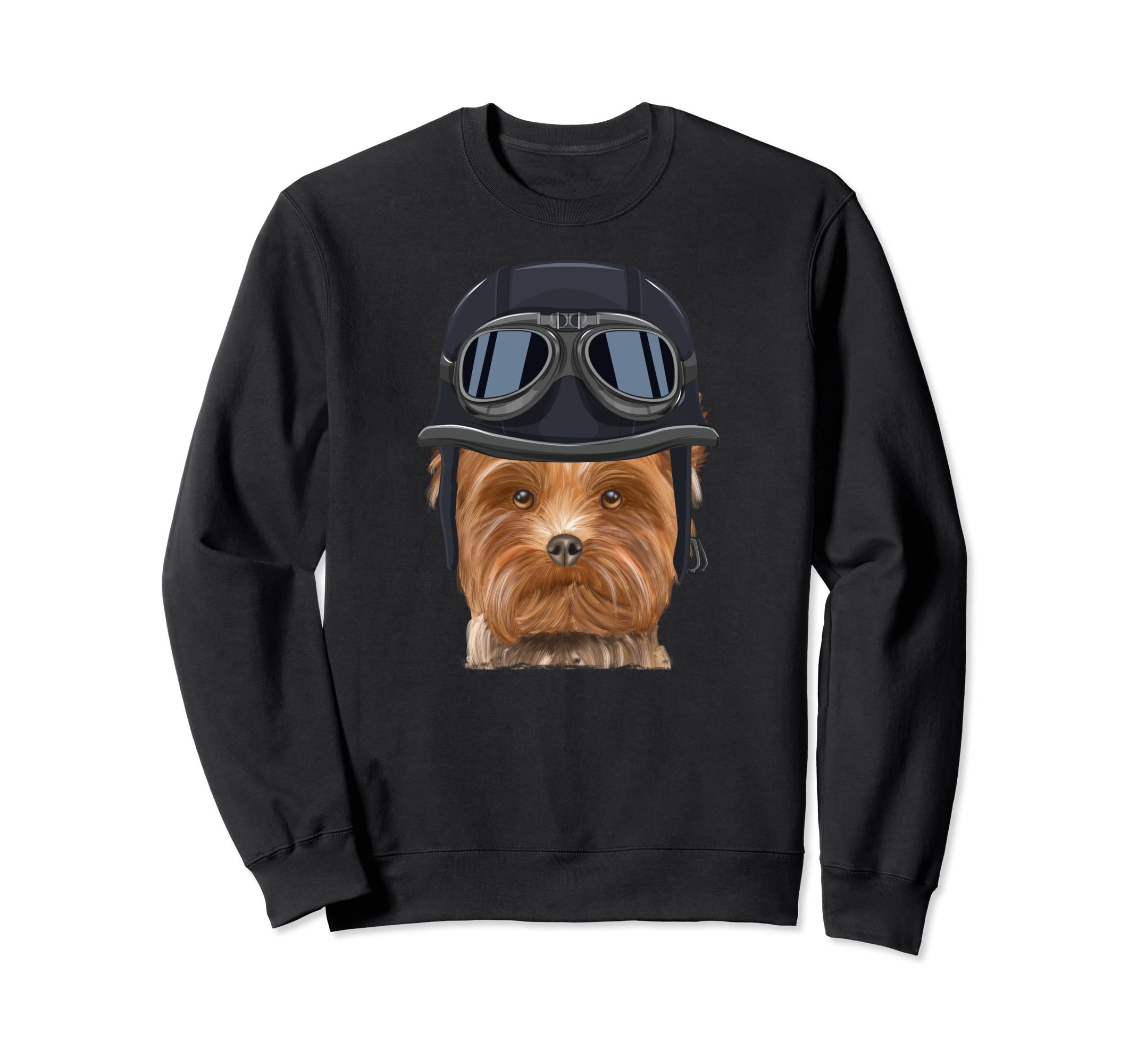 Funny Motorcycle Helmet Yorkshire Sweatshirt - Streetwear Style Men Women - T-Shirt, Sweatshirt, Hoodie