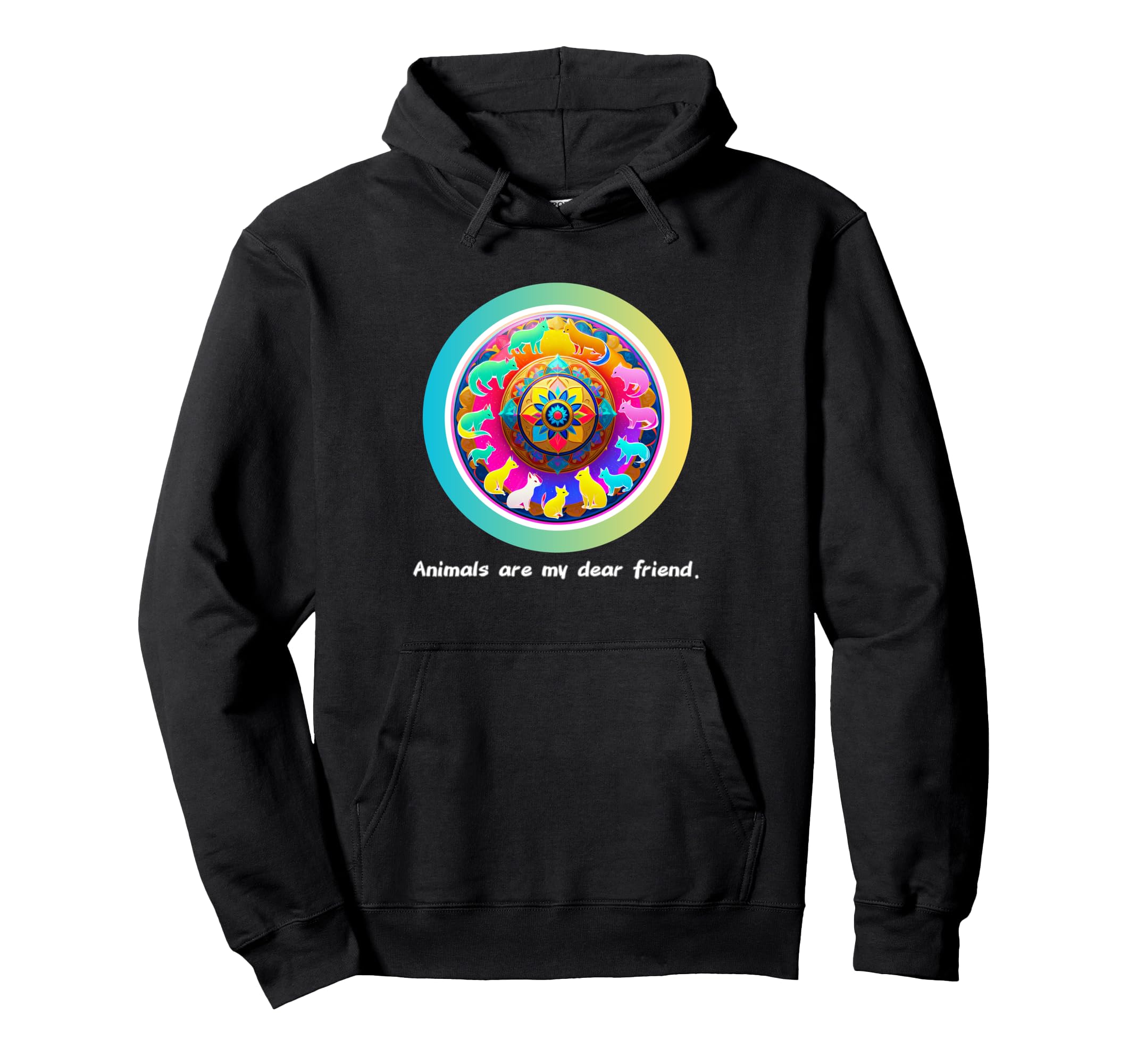 Animals Are My Best Friends Sacred Hoodie - Aesthetic Graphic Men Women - T-Shirt, Sweatshirt, Hoodie