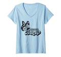Womens Antisocial Butterfly V Neck T-Shirt - Streetwear Style Unisex - T-Shirt, Sweatshirt, Hoodie