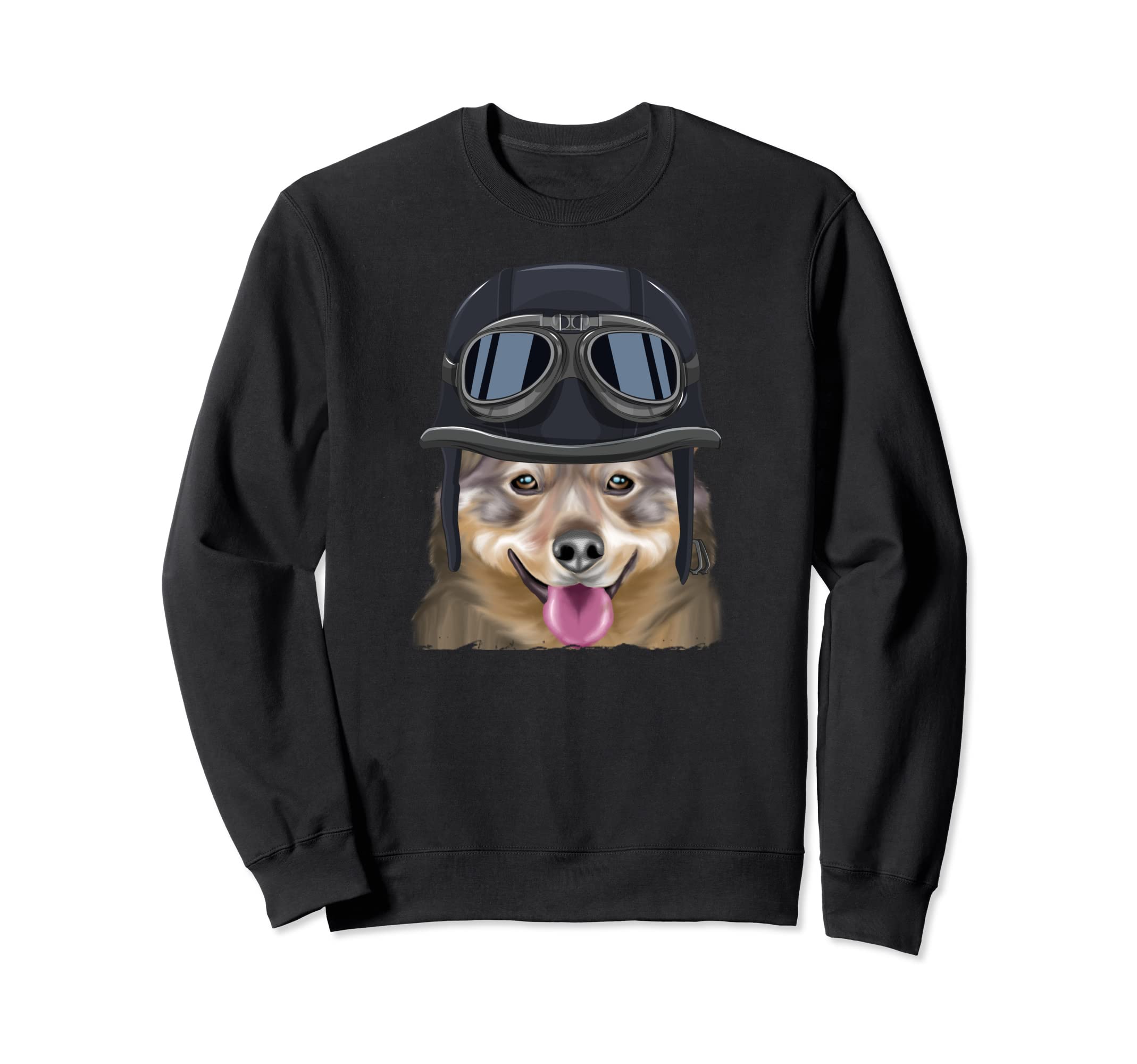 Funny Motorcycle Helmet Swedish Sweatshirt - Fun Novelty Design for Adults - T-Shirt, Sweatshirt, Hoodie