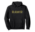 Dinosaur Fun Rawr Striped Typography Hoodie - Streetwear Style Unisex - T-Shirt, Sweatshirt, Hoodie