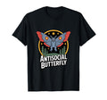 Moth Mann Cryptid Mothman Anti Social T-Shirt - Novelty Apparel Unisex - T-Shirt, Sweatshirt, Hoodie