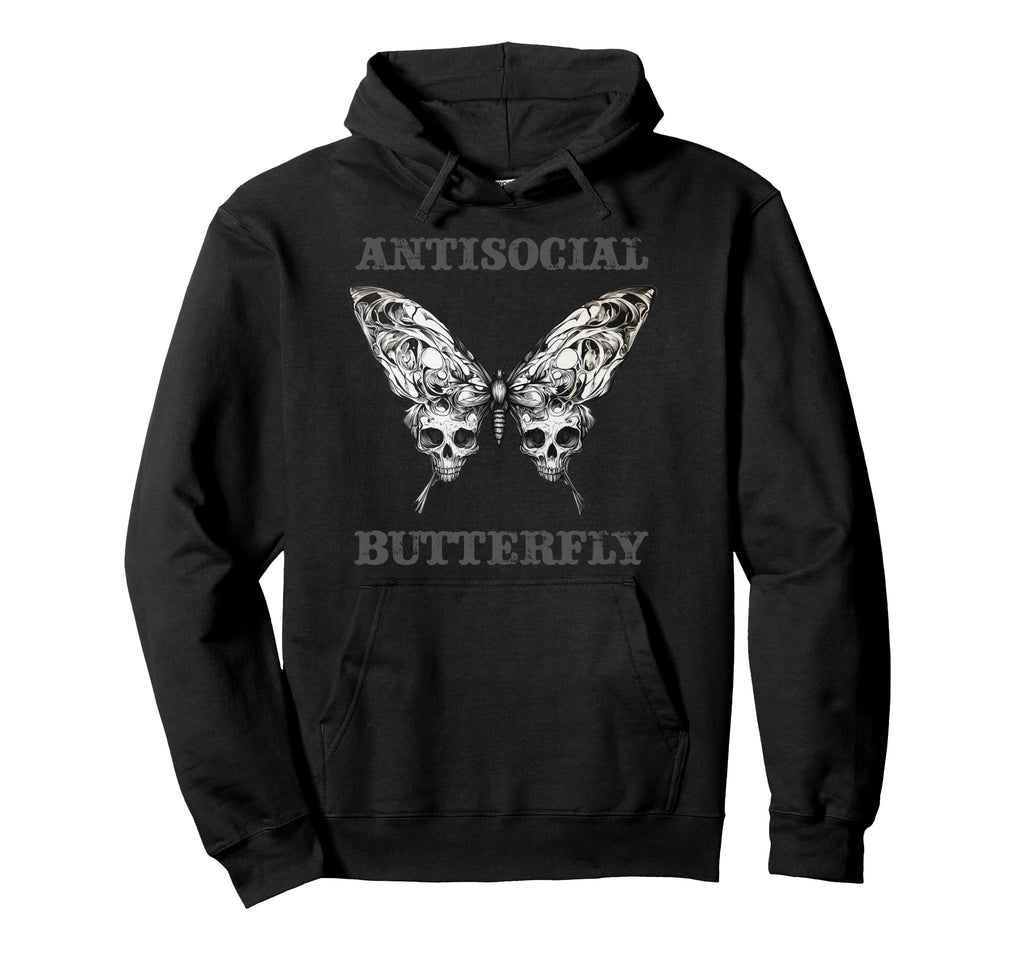 Antisocial Butterfly Hoodie - Aesthetic Graphic Unisex - T-Shirt, Sweatshirt, Hoodie