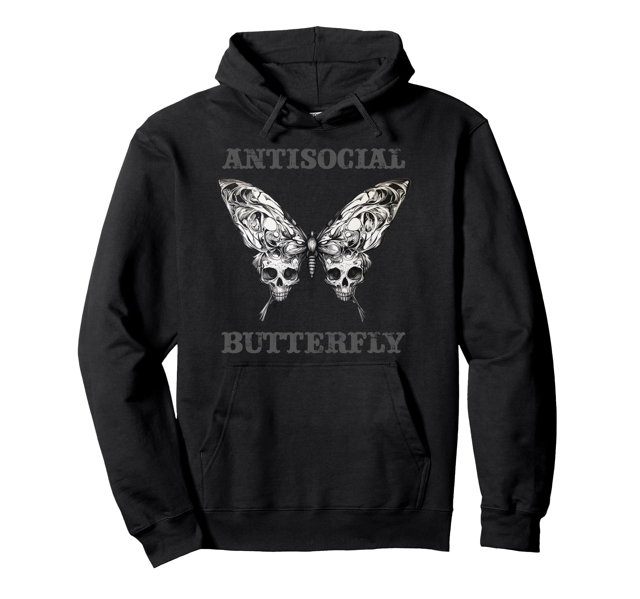 Antisocial Butterfly Hoodie - Aesthetic Graphic Unisex - T-Shirt, Sweatshirt, Hoodie