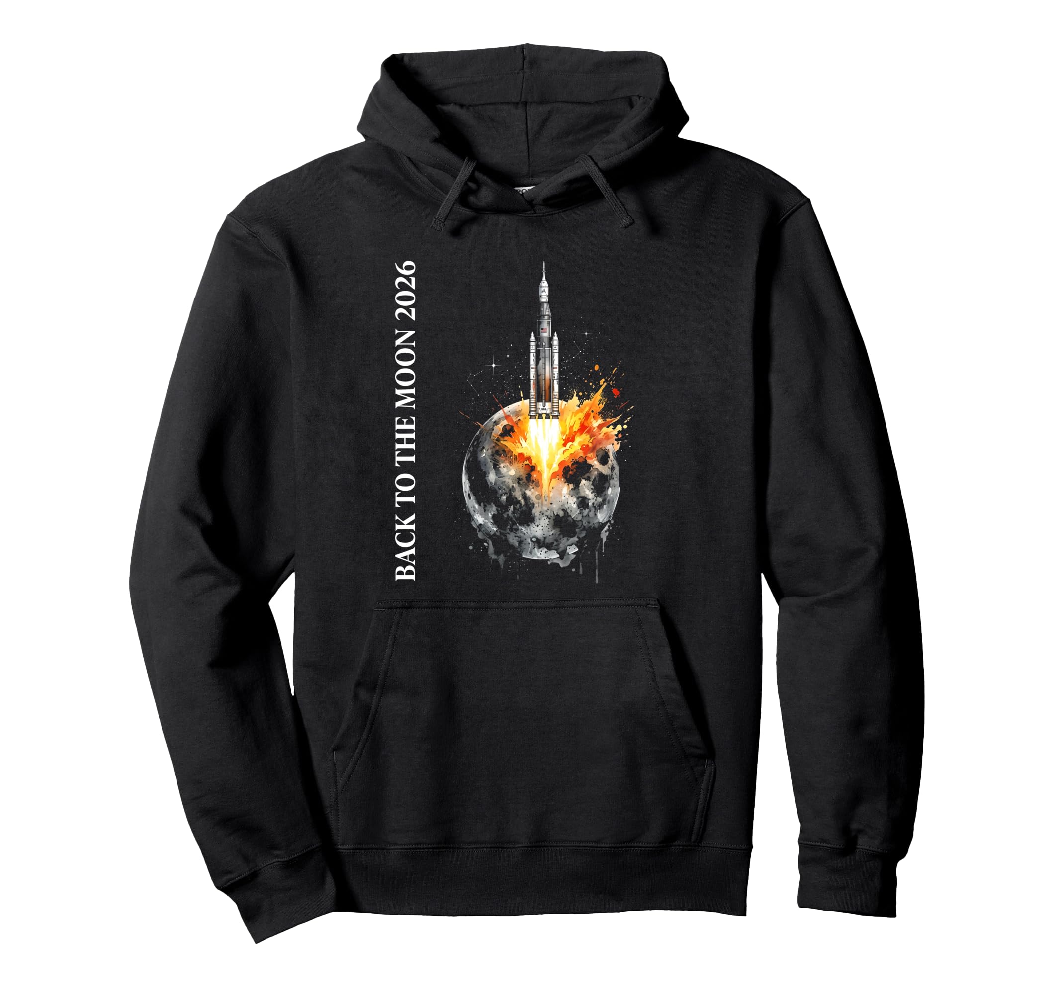 Back To Moon 2026 Funny Astronaut Space Hoodie - Aesthetic Graphic Unisex - T-Shirt, Sweatshirt, Hoodie