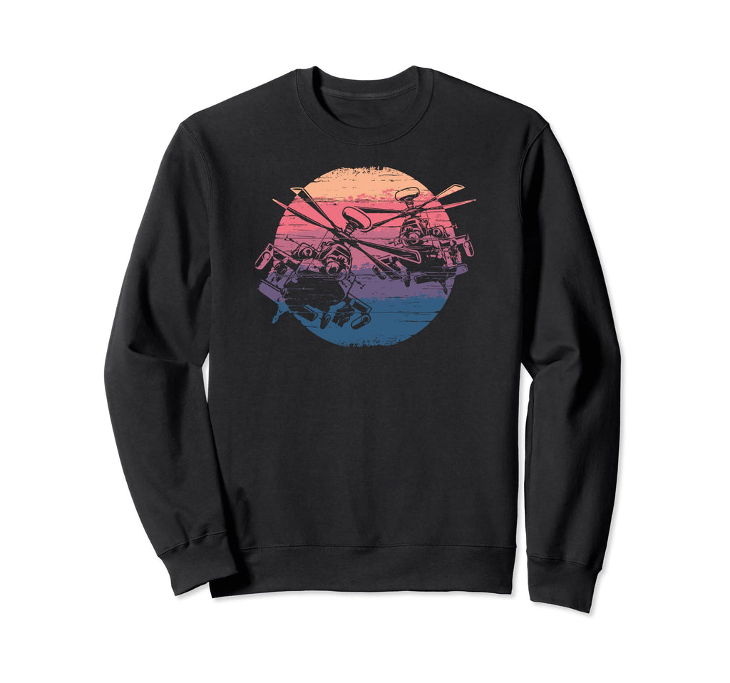 Distressed Military Helicopter Pilot Sweatshirt - Minimalist Print Unisex - T-Shirt, Sweatshirt, Hoodie