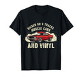 Raised Vinyl And V8S 70S Car Lover T-Shirt - Fun Novelty Design for Adults - T-Shirt, Sweatshirt, Hoodie