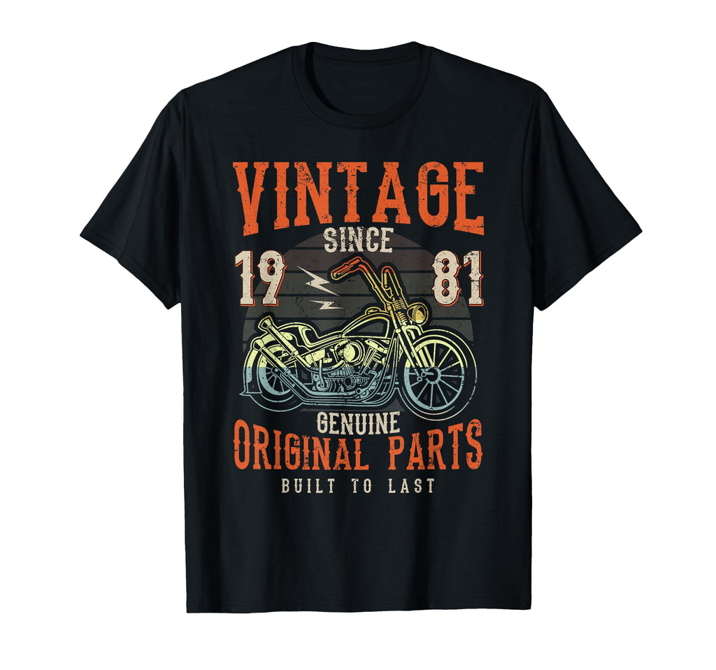 45Th Birthday 1981 Motorcycle Chopper T-Shirt - Graphic Print Unisex - T-Shirt, Sweatshirt, Hoodie