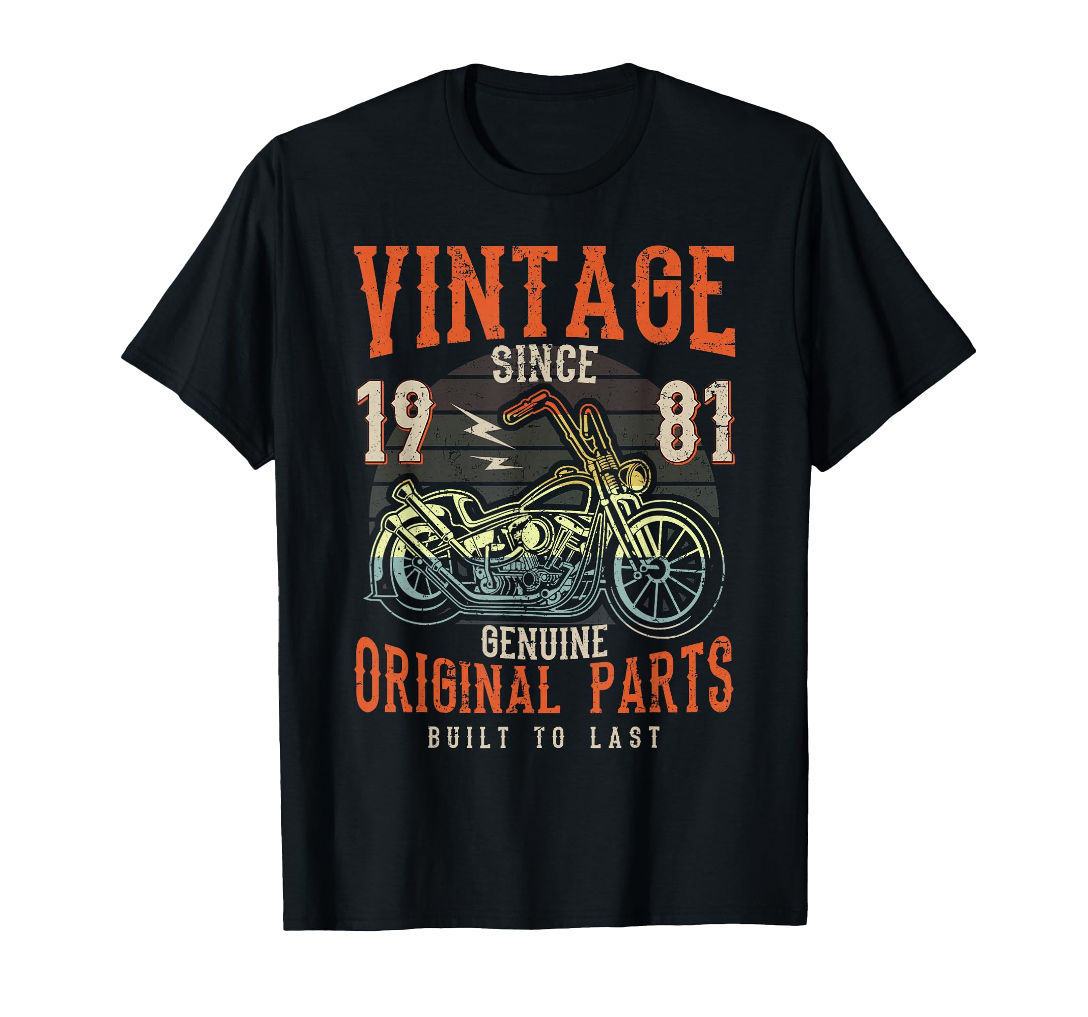 45Th Birthday 1981 Motorcycle Chopper T-Shirt - Graphic Print Unisex - T-Shirt, Sweatshirt, Hoodie