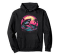 Shark Vaporwave Aesthetic Synthwave 80S Hoodie - Minimalist Print Unisex - T-Shirt, Sweatshirt, Hoodie