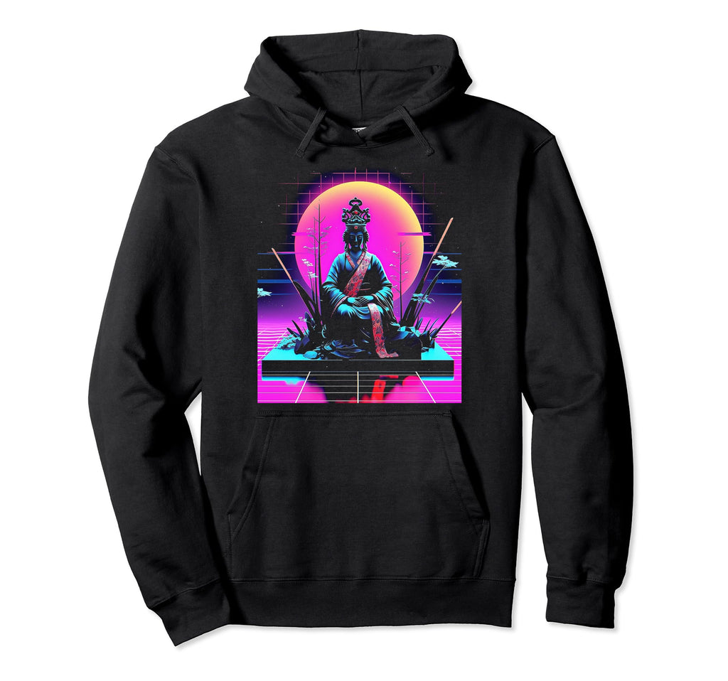 Vaporwave Geisha 80S Synthwave 10 Hoodie - Custom Art Print Men Women - T-Shirt, Sweatshirt, Hoodie