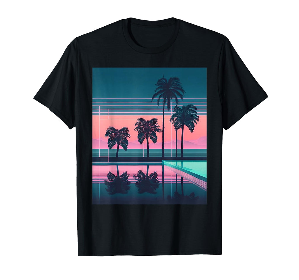 Vaporwave Aesthetic Trippy Tropical T-Shirt - Unique Graphic Men Women - T-Shirt, Sweatshirt, Hoodie