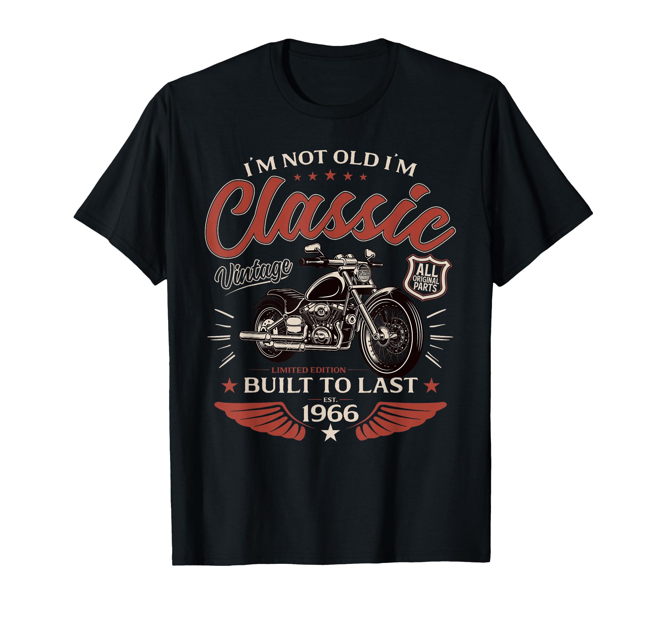 60Th Birthday Gift Motorcycle T-Shirt - Minimalist Print for Adults - T-Shirt, Sweatshirt, Hoodie