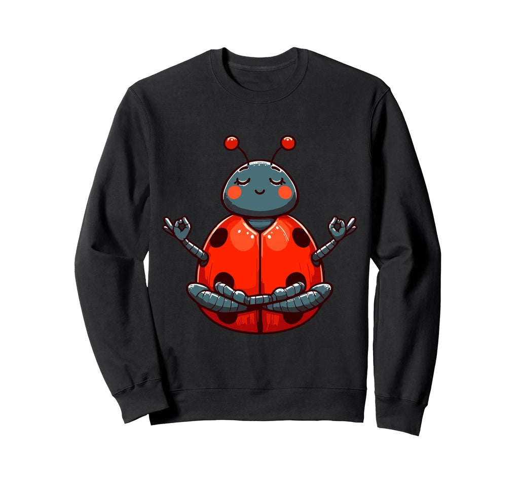 Meditation Ladybug Yoga Pose Relaxing Sweatshirt - Trendy Graphic Unisex - T-Shirt, Sweatshirt, Hoodie