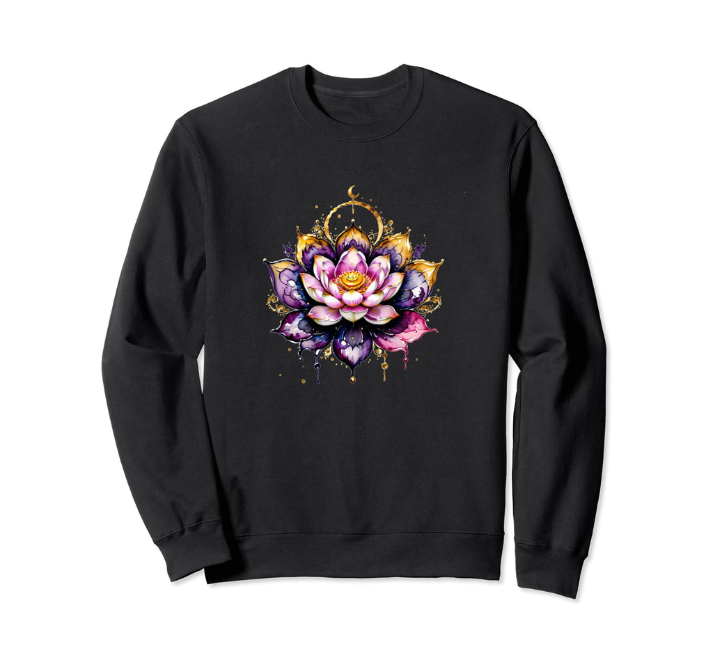 Lotus Flower Yoga Meditation Spiritual Sweatshirt - Trendy Graphic Unisex - T-Shirt, Sweatshirt, Hoodie