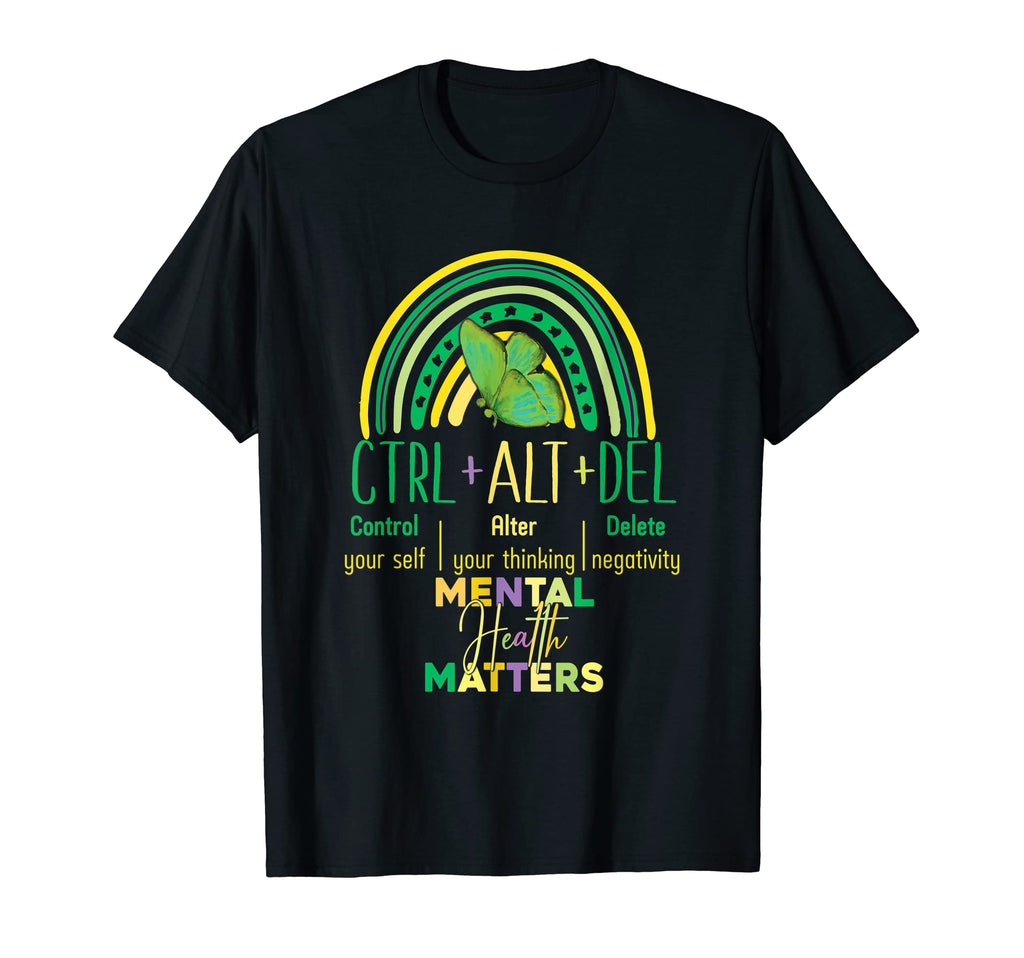 Rainbow Semicolon Ctrl Alt Delete T-Shirt - Novelty Apparel Men Women - T-Shirt, Sweatshirt, Hoodie