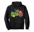 Motorcycle Biker Watercolor Hoodie - Aesthetic Graphic Unisex - T-Shirt, Sweatshirt, Hoodie