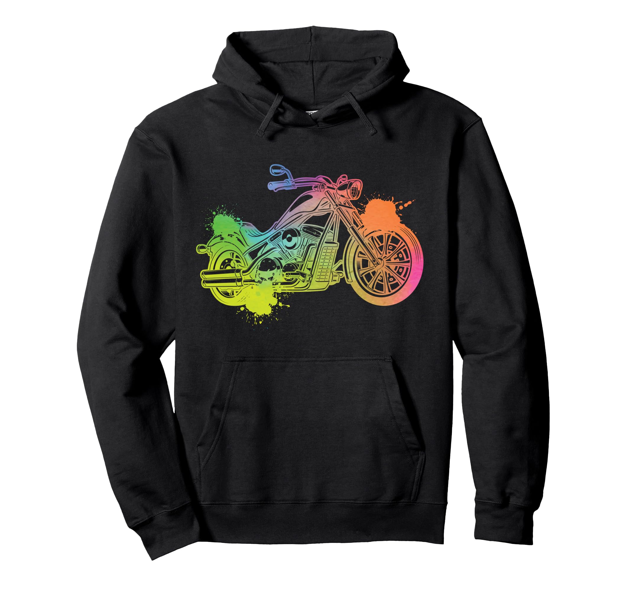 Motorcycle Biker Watercolor Hoodie - Aesthetic Graphic Unisex - T-Shirt, Sweatshirt, Hoodie