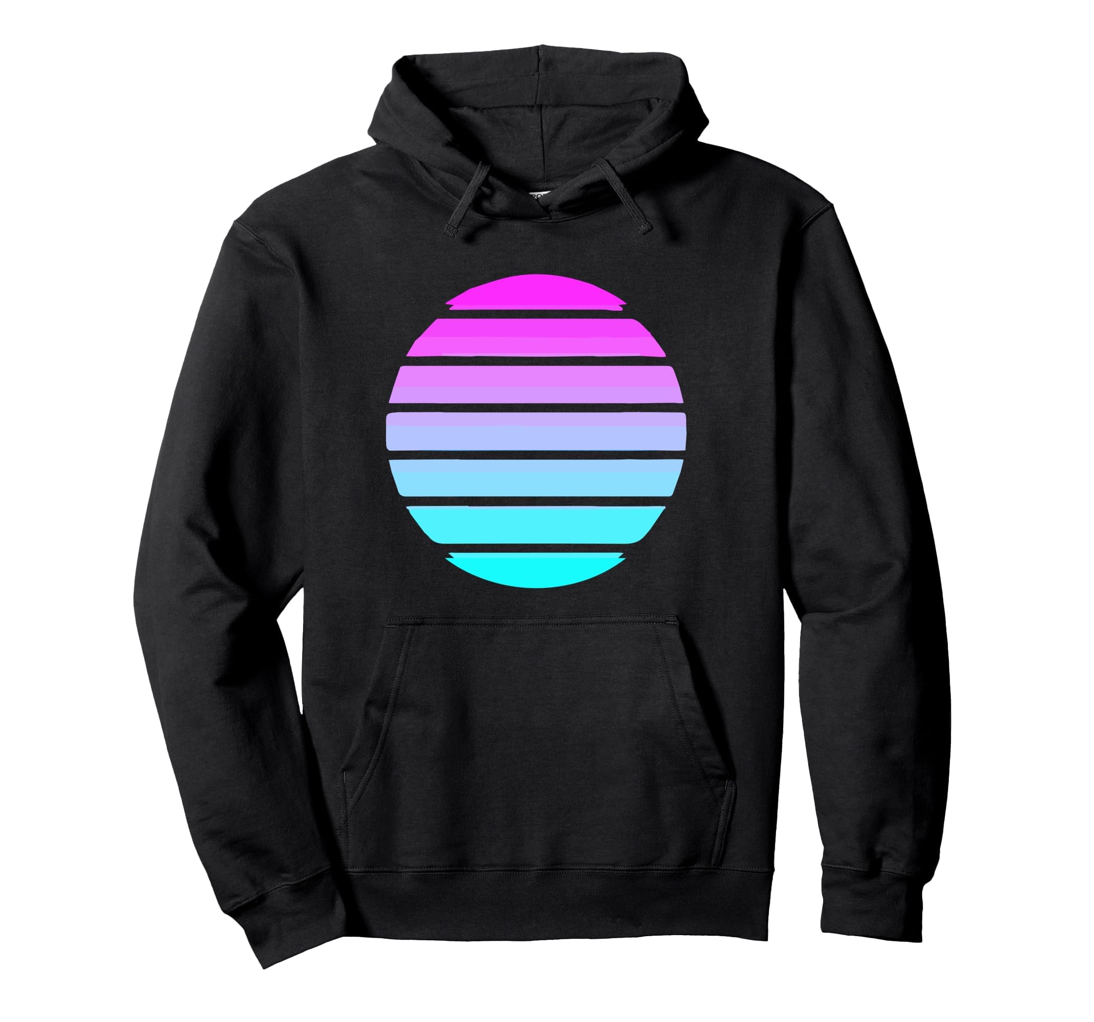 Vaporwave 80S 90S Electro Sunrise Hoodie - Aesthetic Graphic for Adults - T-Shirt, Sweatshirt, Hoodie
